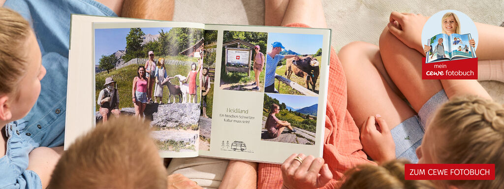 CEWE FOTOBUCH mit persönlichen Ferienfotos – Fotobuch online gestalten und in der Schweiz bestellen